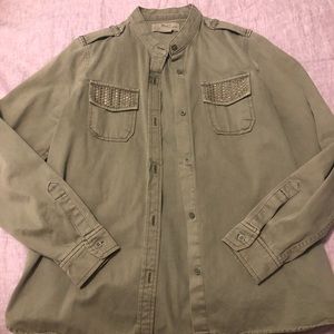 Lucky Brand Army Green Button Down